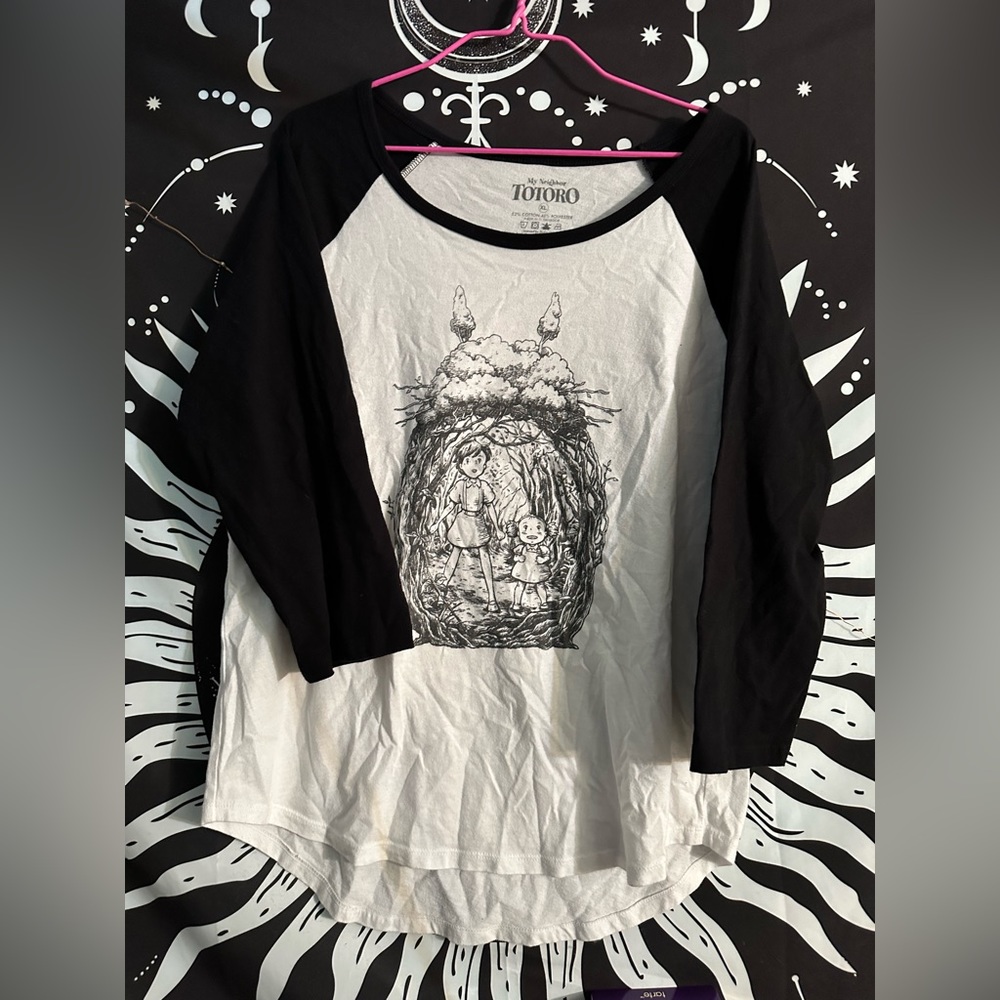 MY NEIGHBOR TOTORO WOMENS Cut off Sleeve Shirt